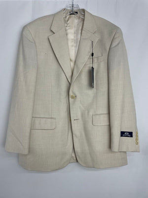 Stafford Cream Ivory 2 Button Blazer Sports Coat Men's Size 40 Short NWT