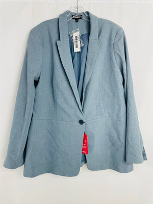 Express Extreme Stretch Single Button Blazer Jacket Women’s Size 18 in Blue NWT