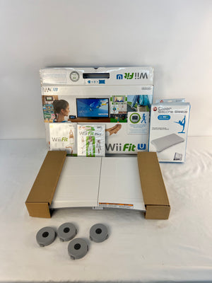 Wii Fit Balance Board w/ Footings, Silicone Sleeve, Wii Fit & Wii Fit Plus DVD