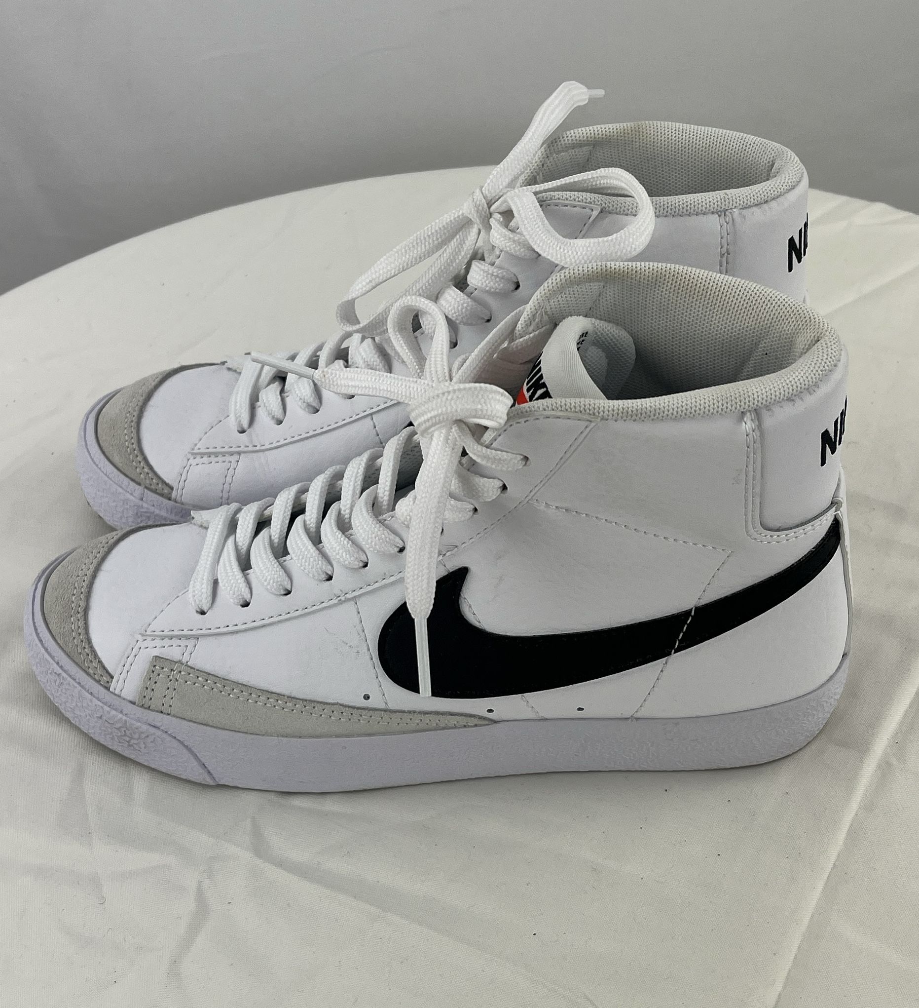 all white high top g nikes
