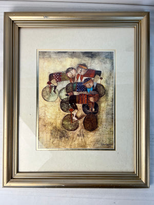 Tour de France Framed Print Lithograph by Graciela Rodo Boulanger 23.5 x 19.5"
