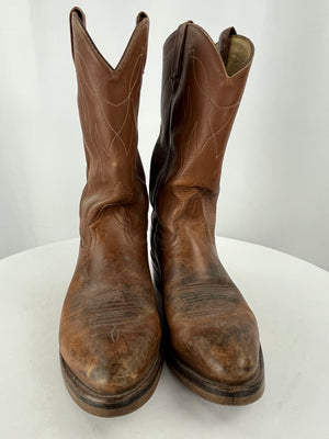 Tony Lama 4013 Brown Western Boot Men's 9.5 Vintage Cowboy