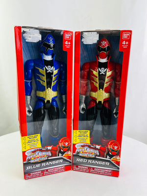 Power Rangers Super Megaforce Red & Blue Ranger Figure 2 Pack Bandai NIB