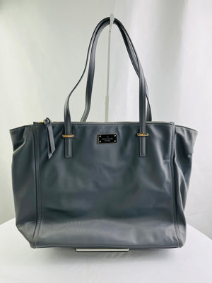 Kate Spade Wilson Road Talya Gray Nylon Dual Leather Handle Large Tote