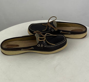 Sperry Women's Brown Leather Slip On Boat Shoes Size 8.5 M