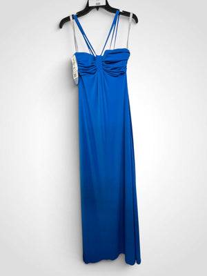 Alfred Angelo Azure Blue Formal Bridesmaid Dress Maxi Gown NWT Size 2 XS