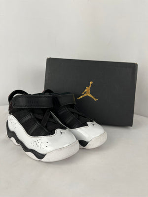 Nike Jordan 6 Rings Toddler 6C Black/University Red & White Sneakers