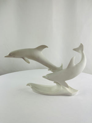 Golden Crown E&R West Germany Kaiser 401 Two Dolphins Figurine G. Bochmann