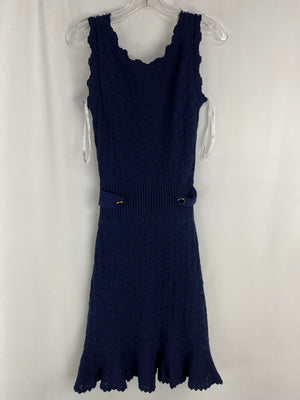 Lily Pulitzer Navy Blue Knit Villa Sleeveless Sweater Dress Mermaid Hem 48349