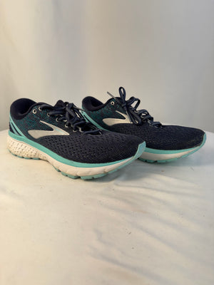 Brooks Ghost 11 Women's Size 10 B Running Shoes Navy Teal Mint 1202771B493