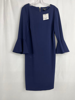 Liz Claiborne Dresses Navy 3/4 Length Sleeve Sheath Size 8 NWT