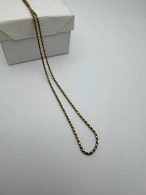 10K Yellow Gold Necklace 4.8g Rope Chain 24 in.
