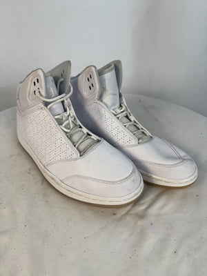 Nike Air Jordan 1 Flight 5 Premium White Grey 881434-100 Men's Size 10.5 Shoes