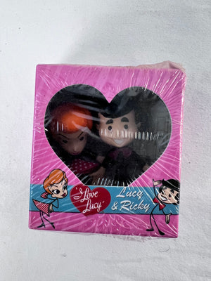 I Love Lucy Lucy & Ricky Stick Figurines and Paperback Book Running Press NIP