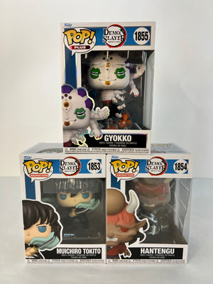 Funko Pop Demon Slayer Set of 3: Muichiro #1853, Hantengu #1854, Gyokko #1855