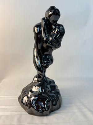 The Lovers Statue Kissing Man & Woman Couple by Diane Signed 1979