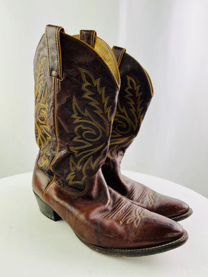 Justin 1560 13" Chestnut Marbled Deerlite Western Boots Men's 12EE