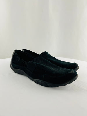 Clarks Collection Haley Park Black Suede Ultimate Comfort Loafers Women's 10M