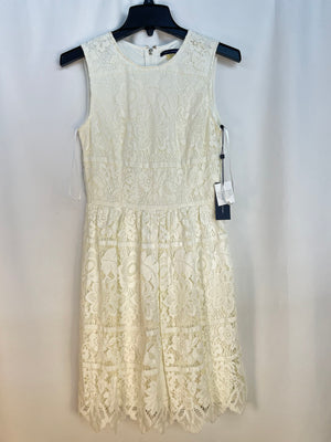 Tommy Hilfiger Women's Lace a-Line Dress White Floral Sleeveless Ivy NWT Size 2