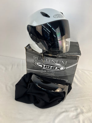 GMax Platinum Series Open Face Motorcycle Helmet White Size L Large w/ Box