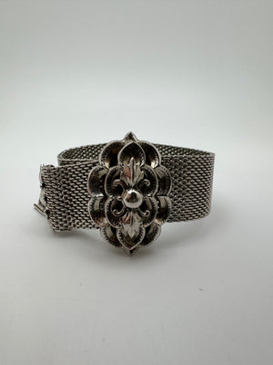 Whiting and Davis Bracelet Mesh Tassel Slide Adjustable Vintage 8 in.