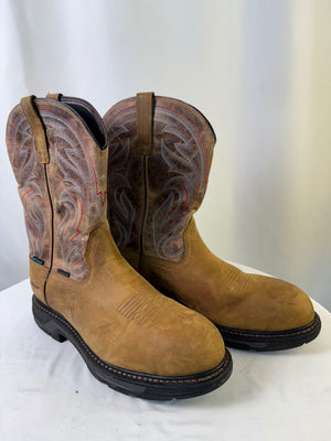 Ariat Workhog XT H2O Carbon Toe Brown Western Boot Men's 13