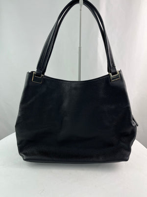 Vince Camuto Black Pebbled Leather Shoulder Bag Excellent Condition