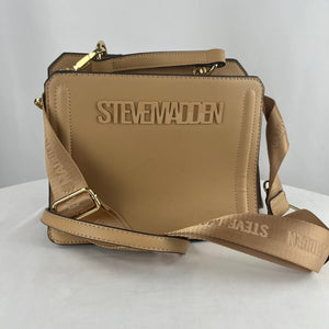 Steve Madden Bevelyn Satchel Crossbody Bag Tan