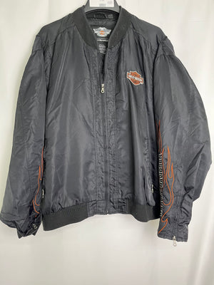 Harley Davidson Genuine Motor Clothes Nylon Zip Jacket Men's 3XL