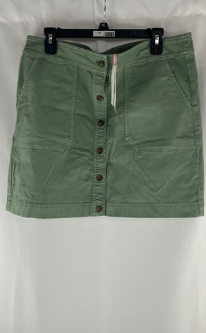 Vineyard Vines Women's Front Button Utility Miniskirt in Sage Olive Size 14 NWT