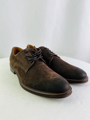 ALDO Evan Upper Derby Dark Brown Suede Leather Dress Shoes Men's 12D NIB