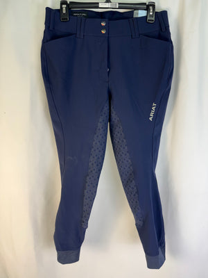 Ariat Tri Factor Grip Full Seat Breeches Women’s 32R Navy Blue Riding Pants M
