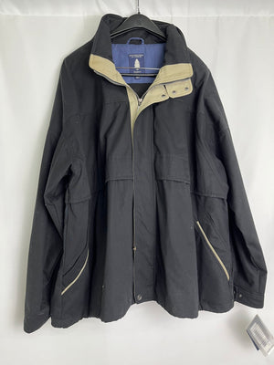 Roundtree & Yorke Outdoors Big Man Wind Resistant Black Coat Size 4X NWT