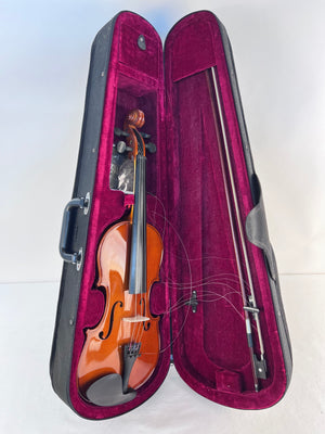 Mendini by Cecilio MV200 Student Violin Outfit with Bow Case