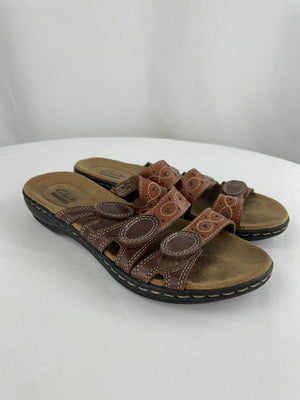 Clarks Leisa Cacti Q Brown Multi Women's Sandals Size 6M