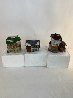 Dept 56 Alpine Village Series Set 3 Stoder Grist Mill Staubr Backer Milch Kase