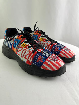 Trump 2024 Defund The Media Keep America First Sneakers Size 10M