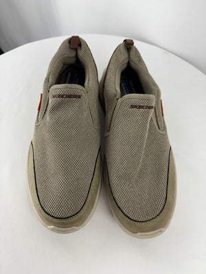 SKECHERS RF Slade Lucan Khaki Tan Slip-On Casual Men's 13