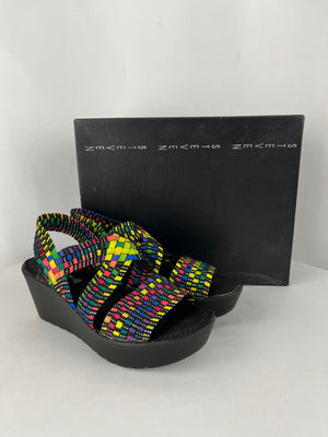 Steve by Steve Madden Biata Multi Color Wedge Sandals Size 7