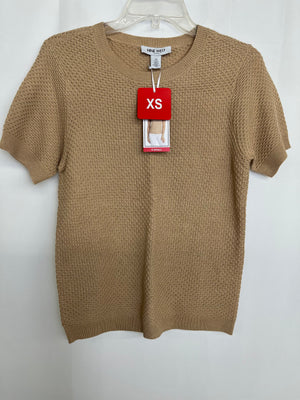 Nine West Soft Honeycomb Knit Spring Sweater Red Women XS NWT Old Money