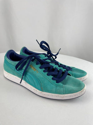 Puma Suede Turquoise Purple 352635 10 Women's Sneakers Size 7.5