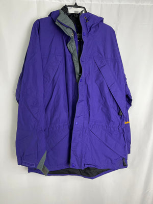 Timberland Performance Purple Hooded Nylon Weatherproof Jacket Adult Medium