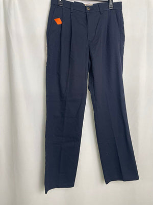 St John's Bay Universal Wrinkle Free Easy Care Pleated Pants Navy Men 30x30 NWT