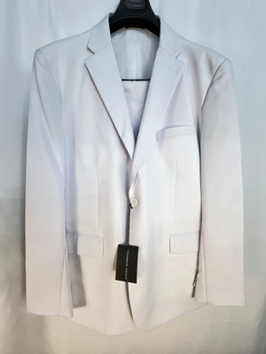 Vittorio St. Angelo Men White Formal Tuxedo Suit Set Jacket & Pants 46L 40W NWT