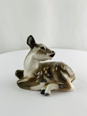 Royal Copenhagen 2609 Lying Deer/Fawn Figurine Knud Kyhn Design Denmark Figurine