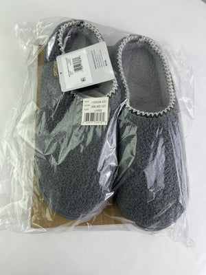 Muk Luks Bubble Sole Teddy Shearling Clog Slippers Dark Grey Men's Large NEW