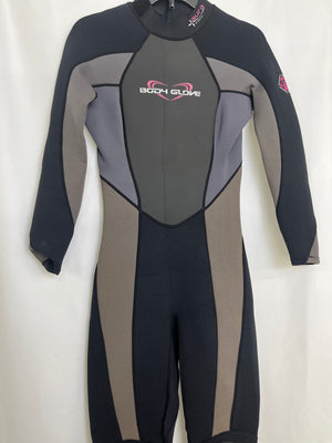 Body Glove Full Wetsuit Long Sleeve Surf Scuba Jet Ski Women 9/10 Black Pink
