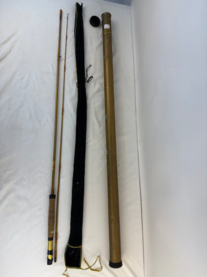 Rare Vintage Garcia Conolon 2404T 8 Ft Fly Fishing Rod Case & Sock Made In USA