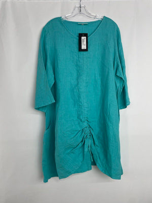 Bryn Walker Josie Tie Front Tunic Oasis Bamboo Cotton Women's Size Large NWT