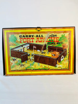 Vintage LOUIS MARX Fort Apache Carry-All Action Playset with Accessories 4685